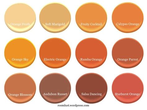 benjamin moore orange paint colors.